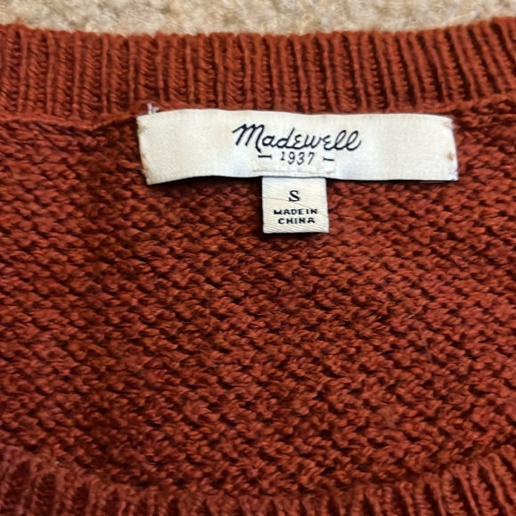 Madewell Burnt Red Sweater Top - Picture 3 of 4